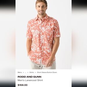 RODD AND GUNN Men's Small  Lanercost Shirt Italian Fabric.